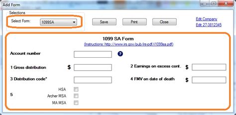 How to Print and File 1099-SA