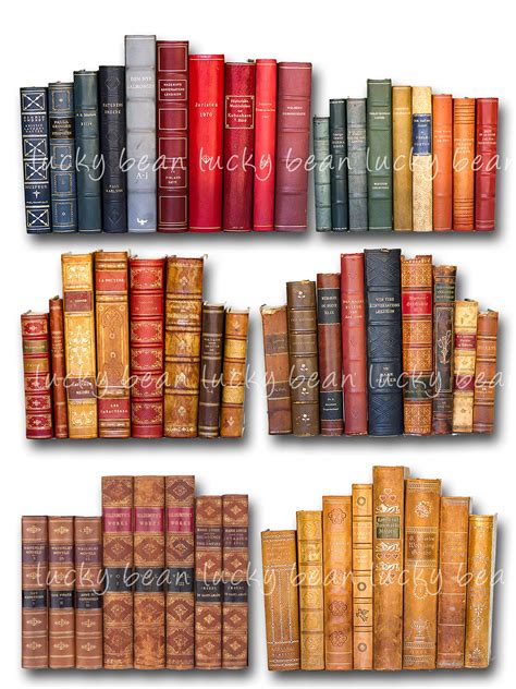 Antique Book Spines Clipart Ornate Vintage Book Old Books Antique