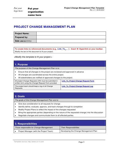 Change management plan_template