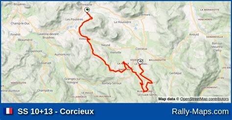 SS 10 13 Corcieux Stage Map Rallye Vosges Grand Est 2023 CFR