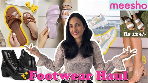 Meesho Footwear Haul Starting At Rs 123 Heels Boots Shoes