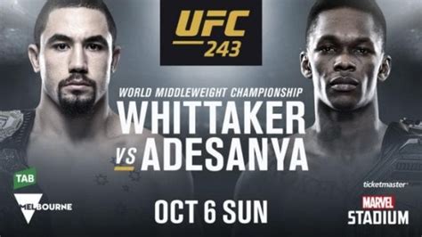 UFC 243 Full Fight Card, Start Time & How To Watch