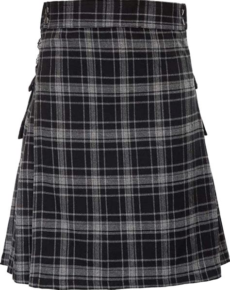 Milax Mens Utility Kilts Traditional Scottish Plaid Kilt Scottish Kilt