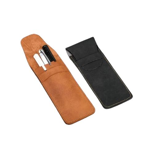 jual sarung tempat pena kulit sapi asli dompet wadah pena  pensil