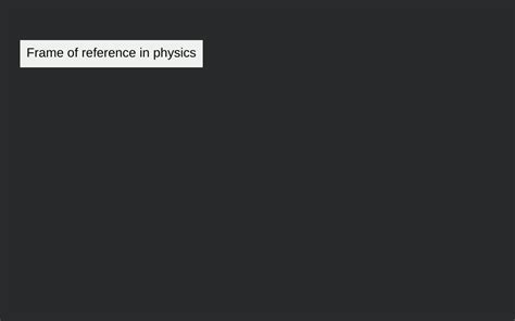 Frame of reference in physics | Filo