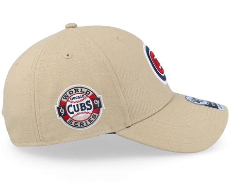 Chicago Cubs Mlb Sure Shot 47 Mvp Khaki Adjustable 47 Brand Cap