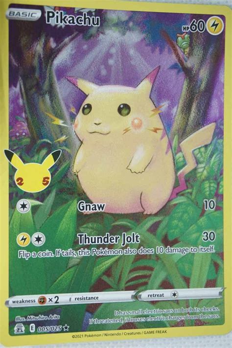 Pikachu 5 25 Full Art Holo Rare Pocket Monster