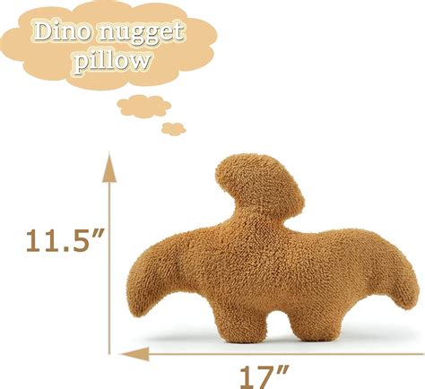 Chicken Nugget Pillow Plush - Dino Nugget Pillow