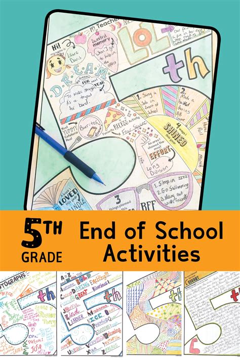 5th Grade End Of The Year Memory Book End Of Year Activities