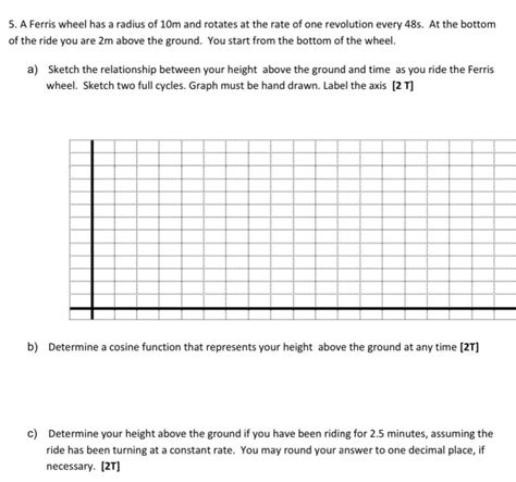 Solved A Ferris Wheel Has A Radius Of M And Rotates At Chegg