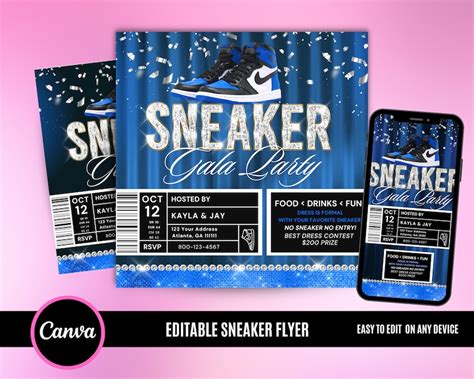 Sneaker Ball Flyer Sneaker Ball Invite Sneaker Ball Gala - Etsy