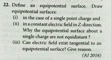 22 Define An Equipotential Surface Draw Equipotential Surfaces I