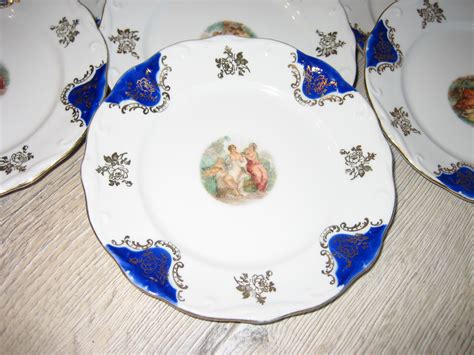 Bareuther Bavaria Porcelain Plates Set Germany Porcelain Etsy