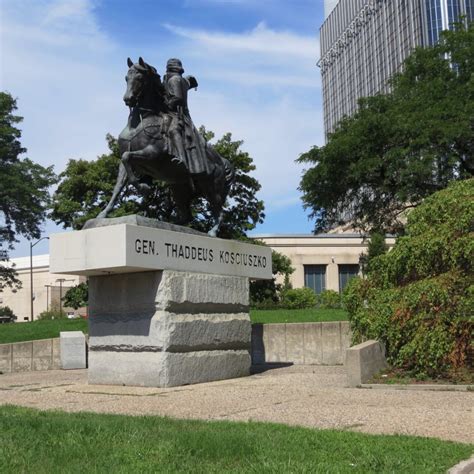 Equestrian Statue Of Thaddeus Kosciuszko In MI Detroit US