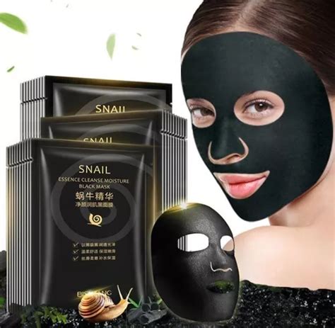 Pack 10 Mascarillas Coreanas Snail Black Cleanse 89 Meses Sin Intereses