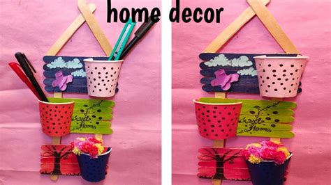 Ice Cream Stick Craft Wall Hanging Easy Crafts Icecream Stick Home