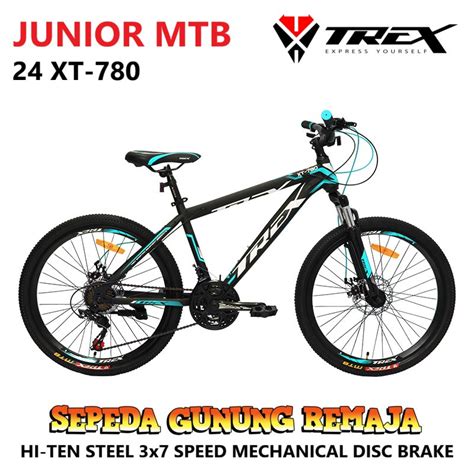 Jual Sepeda Gunung Trex Xt Mtb Remaja Inci Steel Fork Susp X Sp