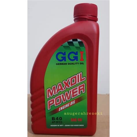 Jual Ggi Maxoil Power Oil Sae B Api Sf Cd Liter Shopee