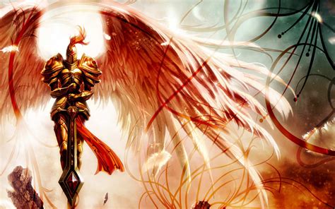 League Of Legends Fantasy Art Angels Knight Armor Warrior Wings