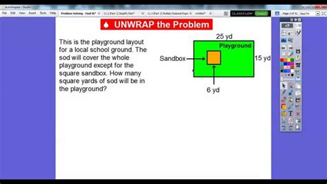 Problem Solving Find The Area Lesson 135 Youtube