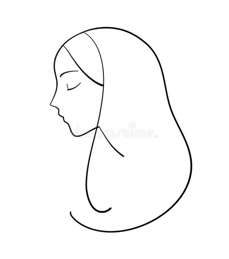 Woman Profile Eyes Closed Stock Illustrations 464 Woman Profile Eyes