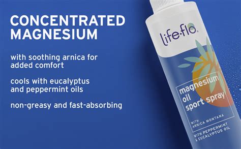 Amazon Life Flo Magnesium Oil Sport Spray With Magnesium Chloride