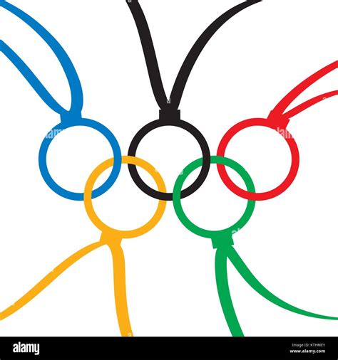 Logo Des Anneaux Olympiques Banque Dimages Vectorielles Alamy