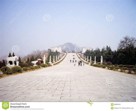 Spirit Way Of Qianling Mausoleum Xian China Stock Image Image Of