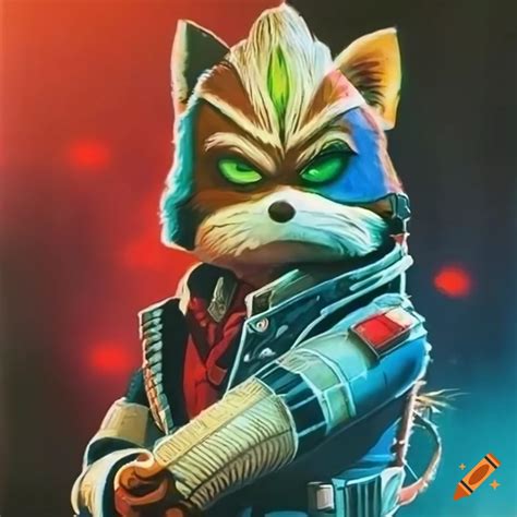 Intricate Details In A Vintage Star Fox Poster On Craiyon