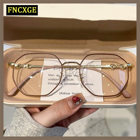 FNCXGE Anti Blue Light Blocking Women Myopia Glasses Frames Computer