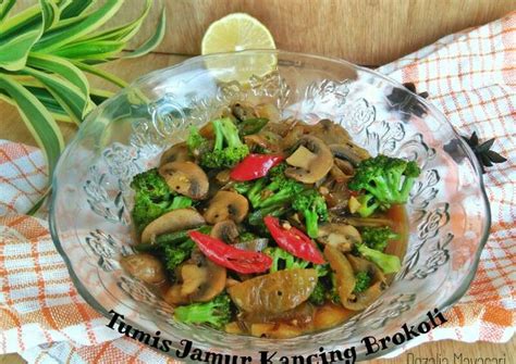 Resep Tumis Jamur Kancing Brokoli Oleh Rozalia Mayasari Cookpad