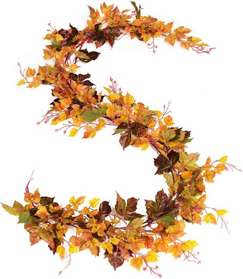 Dearhouse 2 Pack Fall Garland Maple Leaf 6 5 Ft Piece Hanging Vine Garland