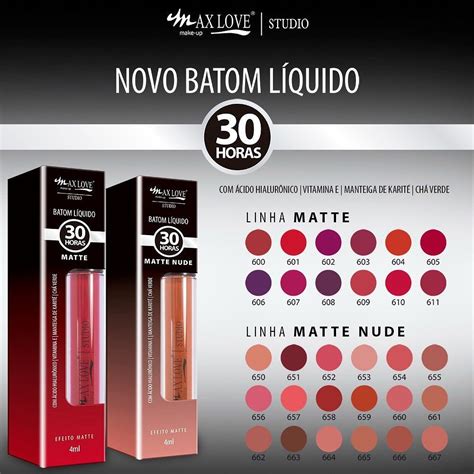 Batom Líquido Matte Nude 30 Horas Max Love Shopee Brasil