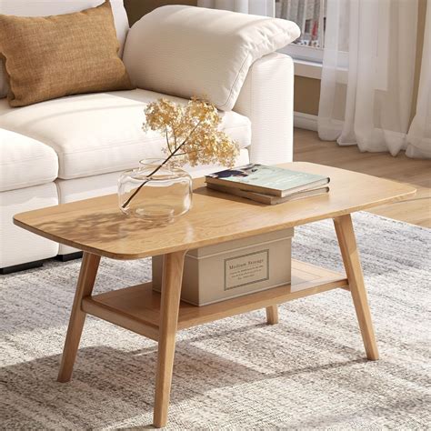 amazoncom wayshome  solid oak wood coffee table  living room