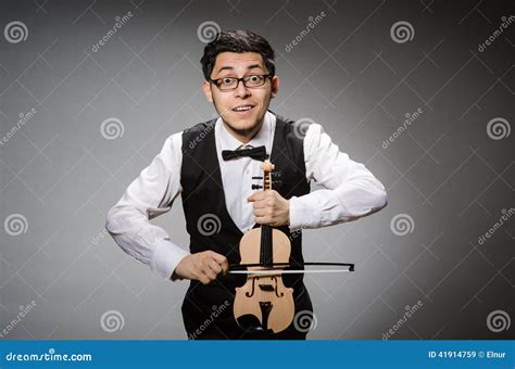 Funny Violin Player Stock Image Image Of Classical Fiddle 41914759