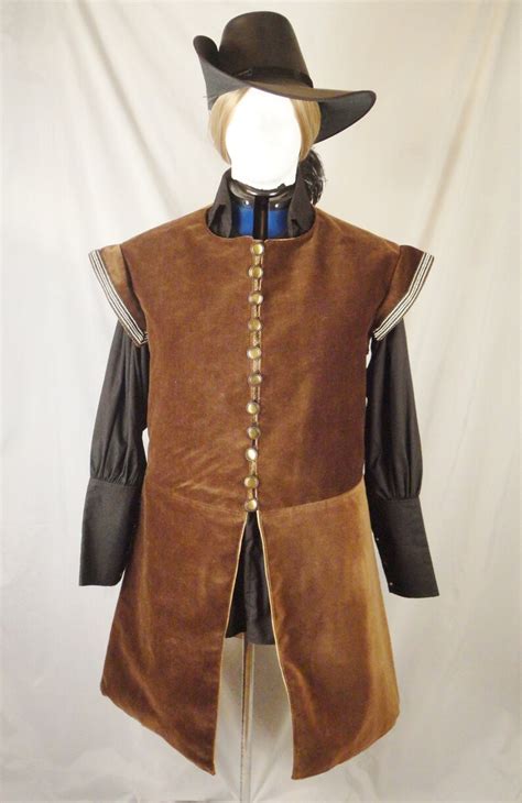 Mens Knee Length Long Sleeved Renaissance Doublet Etsy