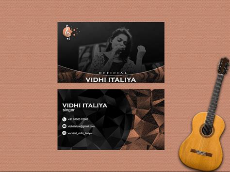 VISITING CARD | VISITING CARD MOCKUP | MUSIC by SHRUTI KAKADIYA on Dribbble