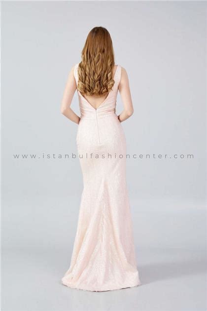 INVITO HAUTE COUTURE Sleeveless Maxi Sequin Mermaid Regular Pink