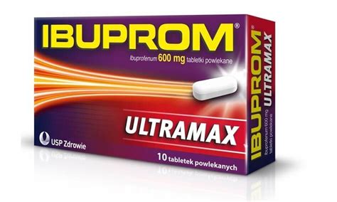 Ibuprom Ultramax 600 mg 10 tabletek Leki przeciwbólowe i