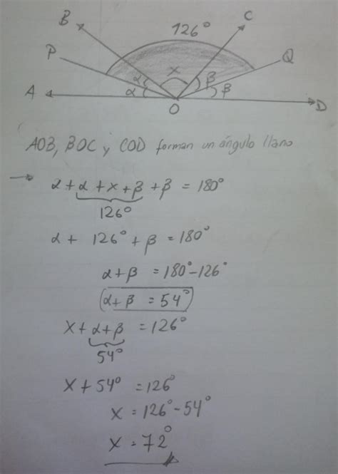 Los Angulos Consecutivos Aob Boc Y Cod Forman Un Angulo Llano Las