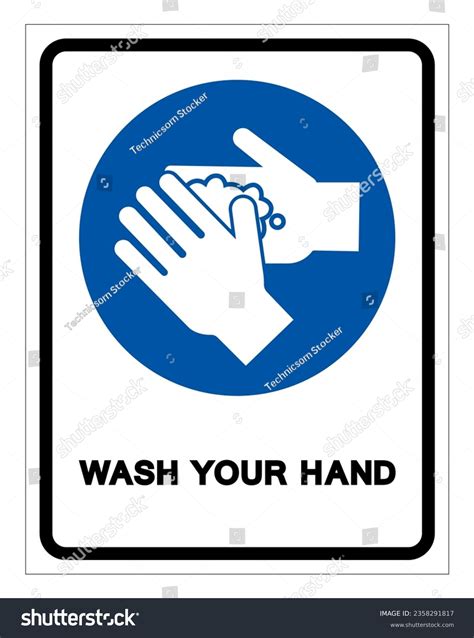 Wash Your Hand Symbol Signvector Illustration Royalty Free Stock