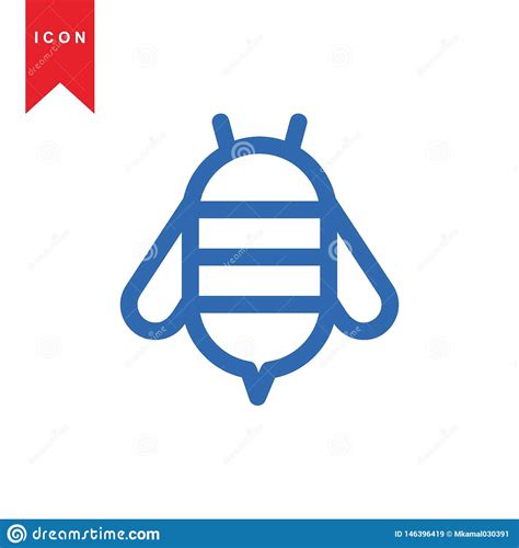 Icono de la abeja stock de ilustración Ilustración de mascota 146396419