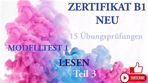 Goethe Und Sd Zertifikat B Neu B Pr Fung Testlesen B