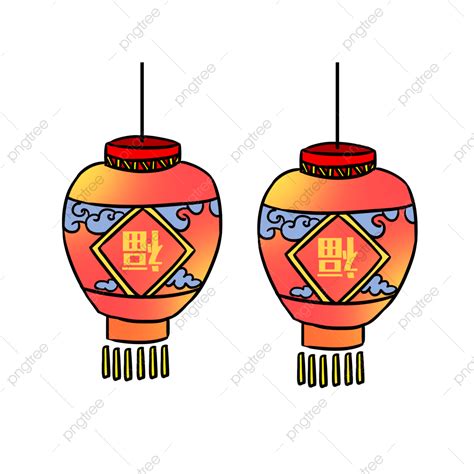 Chinese New Year Lantern White Transparent Chinese Wind New Year