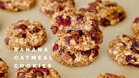 Banana Oatmeal Cookies Easy No Eggs No Flour No Sugar Cookie Recipe