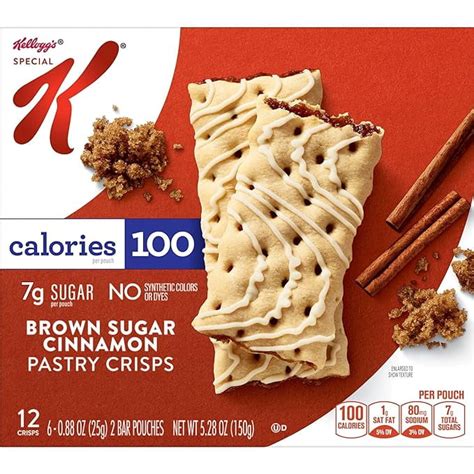 Special K Pastry Crisps 100 Calorie Snacks Breakfast Bars Brown