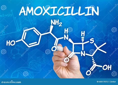 Chemical Formula Of Amoxicillin Stock Illustration Illustration Of