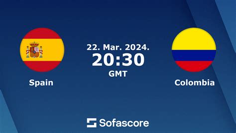 Spain Vs Colombia Live Score H H And Lineups Sofascore