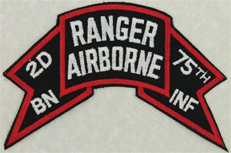 2nd Ranger Battalion 75th Infantry Airborne 1970s Old Scroll Large Pat ...