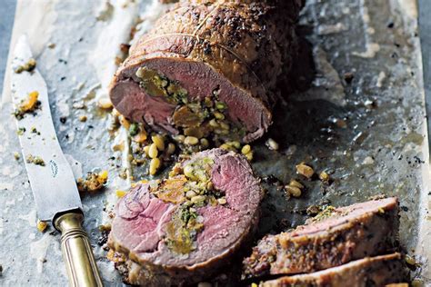 Apricot And Nut Stuffed Leg Of Lamb Recipes Delicious Au